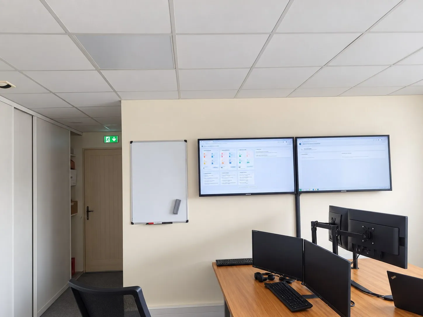 Écrans de supervision du centre de services